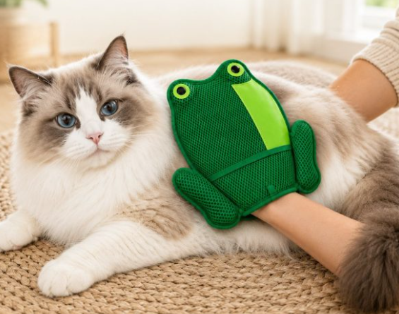 Guante universal para el aseo y la eliminación de pelo suelto en gatos y perros